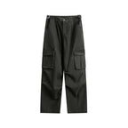 Men's Utility Cargo Pants with Wide Leg, Flap Pockets and Adjustable Waist Fashion Glam