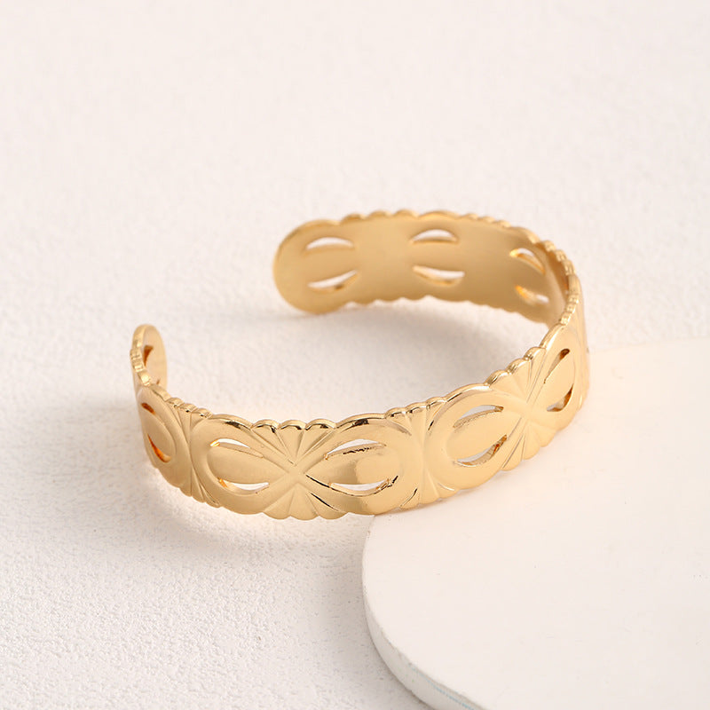 Ladies Open Bangle with Elegant Structure Design Fashion Glam
