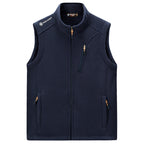 Men's fleece thermal vest with organizer chest pocket and wind-resistant structure Fashion Glam