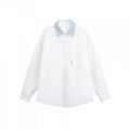 Unisex Loose-Fitting Cotton Shirt with Contrasting Checked Collar and Chest Pocket Fashion Glam