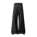 Men's Wide Cargo Pants with Drawstring Waistband, Utility Seams and Zip Pockets Fashion Glam