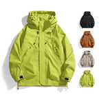Women's waterproof outdoor jacket with adjustable hood and breathable inserts Fashion Glam