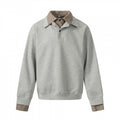 Men's sweatshirt with integrated shirt collar and layering look Fashion Glam