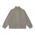 Unisex Short Cut Teddy Fleece Jacket with Stand-Up Collar, Full Zip and Elastic Hem Fashion Glam