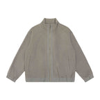 Unisex Short Cut Teddy Fleece Jacket with Stand-Up Collar, Full Zip and Elastic Hem Fashion Glam