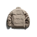 Men's insulation jacket in boxy cut with stand-up collar, raglan sleeves and two-way zip Fashion Glam