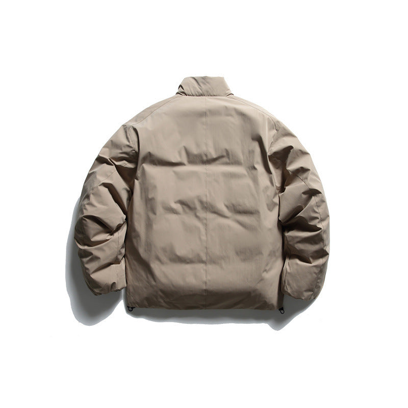 Men's insulation jacket in boxy cut with stand-up collar, raglan sleeves and two-way zip Fashion Glam