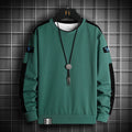 Men's Loose Sweatshirt in Urban Layer Look with Shoulder Panels and Ribbed Hem Fashion Glam