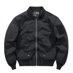 Men's short-cut lightweight bomber jacket with tactical sleeve patch and durable function shell Fashion Glam