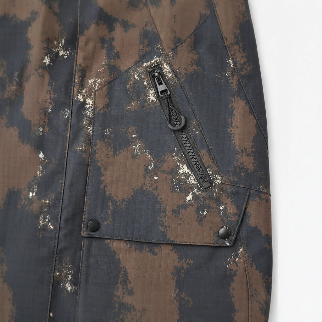 Men's Technical Camouflage Parka with Hood and Ripstop Outer Material Fashion Glam