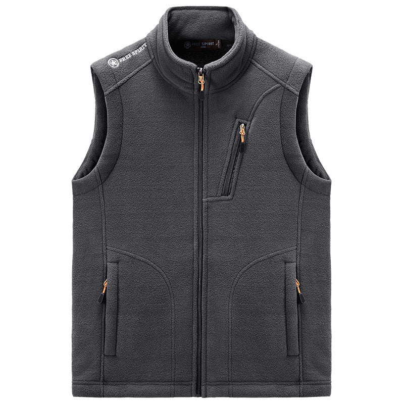 Men's fleece thermal vest with organizer chest pocket and wind-resistant structure Fashion Glam