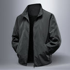 Men's ultralight windproof transitional jacket with stand-up collar and hidden zipper Fashion Glam