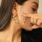 Women's Hanging Earrings with Elegant, Curved Design Fashion Glam