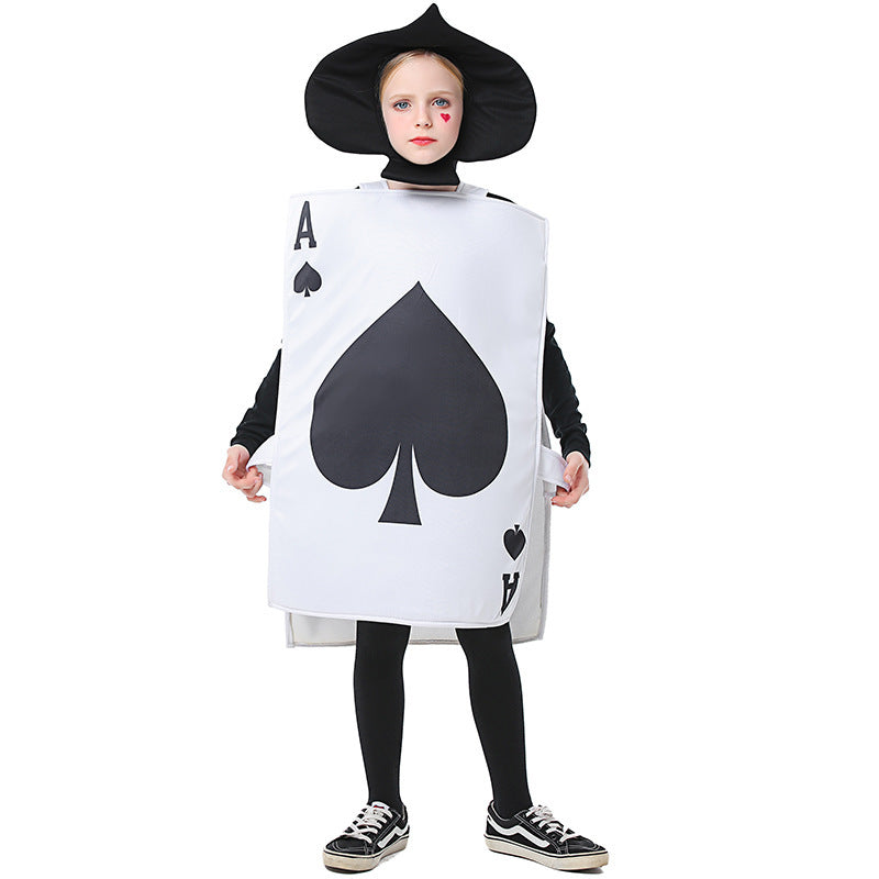 Men's playing cards costume with detailed design and shoulder straps Fashion Glam