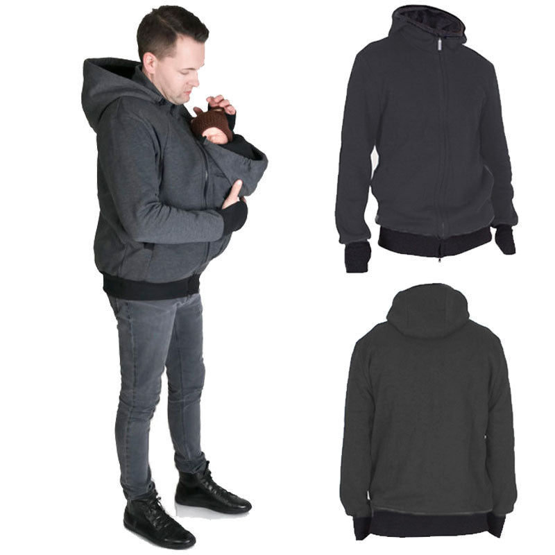 Men's multifunctional carry jacket with removable baby insert Fashion Glam