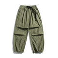 Unisex Lightweight Ripstop Cargo Pants with Multiple Flap Pockets and Elastic Hem Fashion Glam