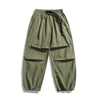 Unisex Lightweight Ripstop Cargo Pants with Multiple Flap Pockets and Elastic Hem Fashion Glam