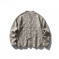 Unisex Structured Boxy Cardigan with Check Pattern Fashion Glam