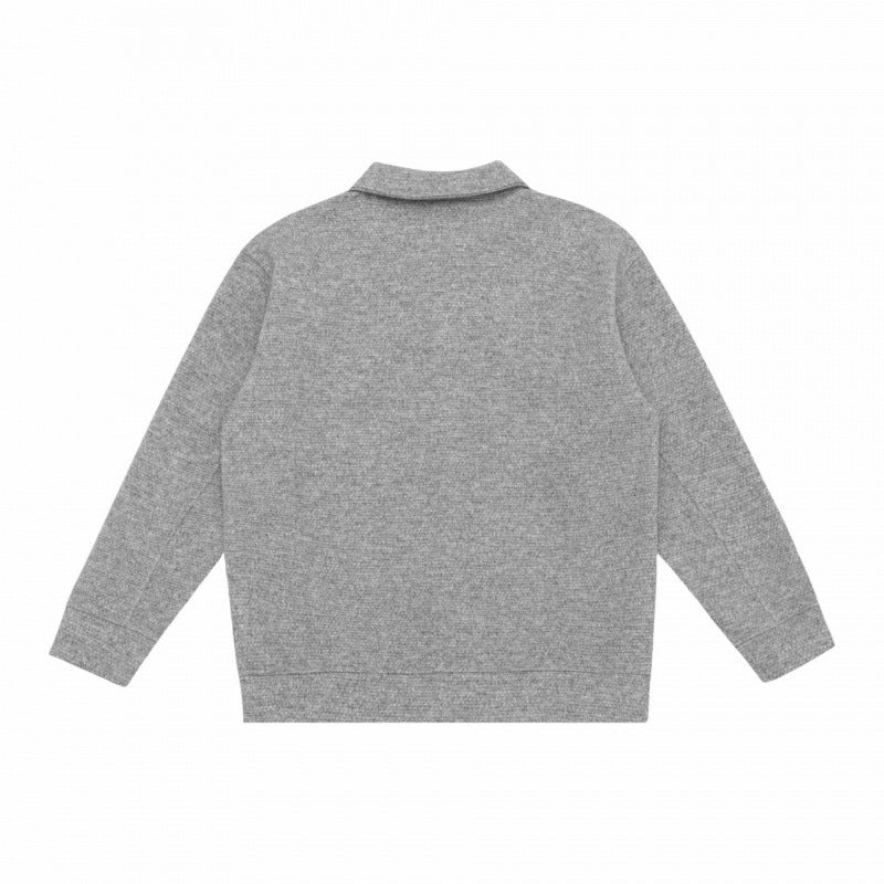 Unisex Oversized Knit Polo with Half Button Placket, Shirt Collar and Ribbed Hem Fashion Glam