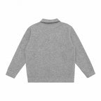 Unisex Oversized Knit Polo with Half Button Placket, Shirt Collar and Ribbed Hem Fashion Glam