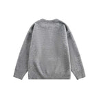 Unisex Boxy fine knit pullover with half Henley opening, round neck and ribbed finishes Fashion Glam