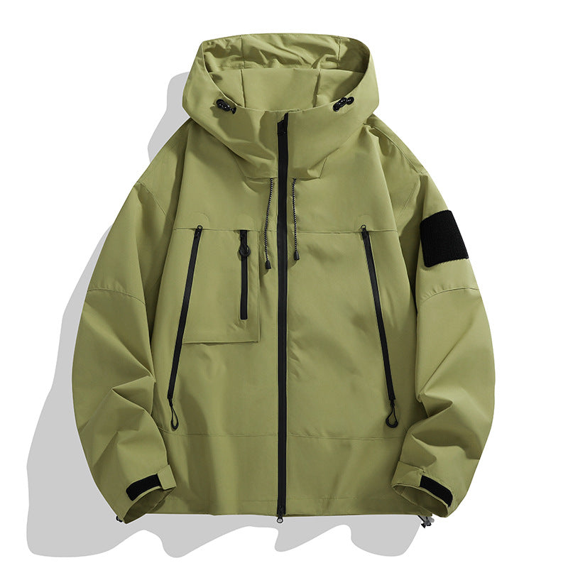 Ladies technical outdoor jacket with adjustable hood system and multifunctional pockets Fashion Glam