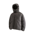 Unisex Padded Hooded Jacket in Boxy Cut with High Shawl Collar and Kangaroo Pockets Fashion Glam