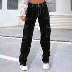 Women’s cargo pants with wide leg, high waist and utility pockets Fashion Glam