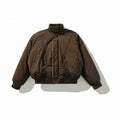 Unisex Short Cut Volume Bomber Jacket with High Ribbed Collar, Concealed Press Stud Placket and Rounded Flap Pockets Fashion Glam