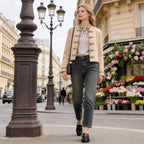 Women Short Military-Inspired Jacket with Stand Collar and Decorative Toggle Closure Fashion Glam
