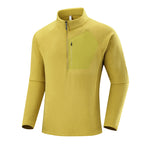 Men's Lightweight Performance Fleece Pullover with Quarter Zip and Chest Pocket Fashion Glam