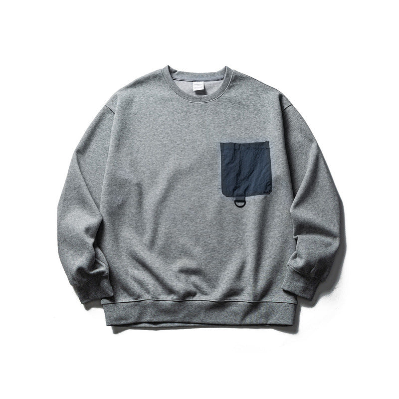 Unisex Oversize Sweatshirt with contrasting chest pocket and D-ring Fashion Glam