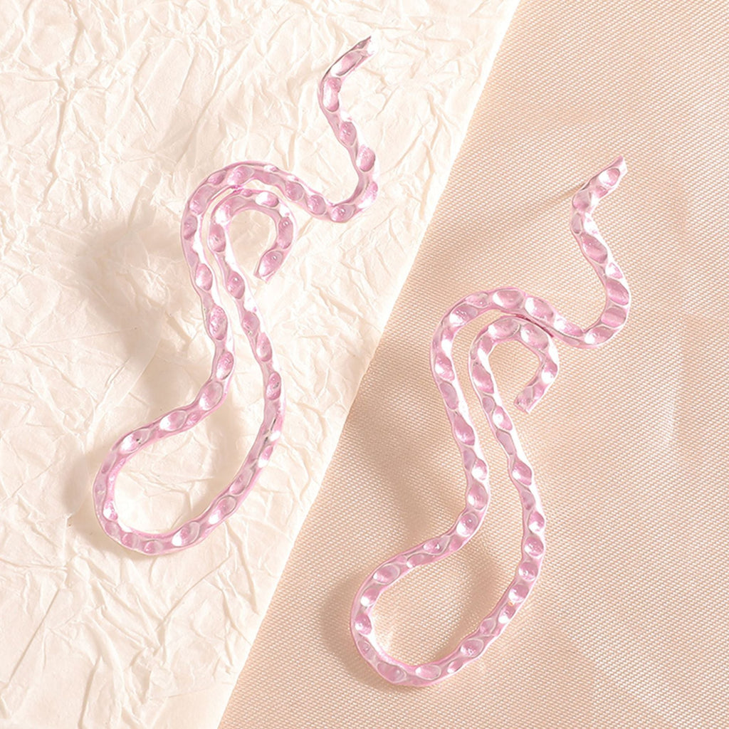 Ladies earrings in elegant wave pattern Fashion Glam