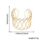 Women Open Bangle with Artfully Curved Design Fashion Glam