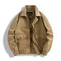 Men's Classic Field Bomber Jacket with Two-Way Zipper and Flap Pockets Fashion Glam