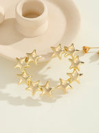 Women's bracelet with structured, golden beads Fashion Glam
