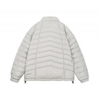 Unisex Short Boxy Insulation Jacket with Light Thermal Padding, High Stand-Up Collar and Drawstring Hem Fashion Glam
