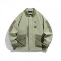 Unisex Oversize Utility-Field Jacket with patch pockets, contrast panels, and hidden zip placket Fashion Glam