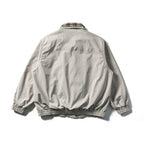 Men's Short Cut Boxy Transition Jacket with Checked Collar and Elastic Hem Fashion Glam