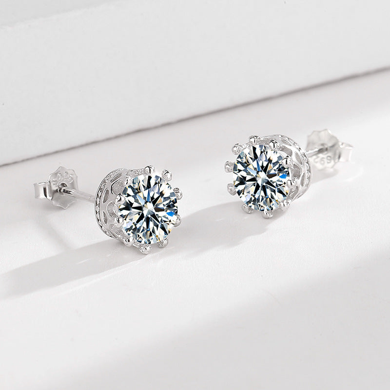 Ladies earrings with sparkling zirconia in elegant wreath design Fashion Glam