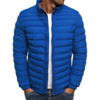 Men's lightweight quilted jacket with high collar and practical pockets Fashion Glam