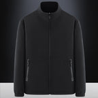 Men's minimalist technical all-weather softshell jacket with stand-up collar and water-repellent zippers Fashion Glam