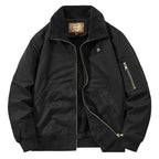 Men's teddy-lined pilot bomber jacket with sherpa lining and arm pocket Fashion Glam