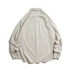 Men's Oversized Striped Shirt with Button Collar and Chest Pocket Fashion Glam