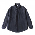 Unisex Oversize Linen Shirt with Concealed Button Placket and Dropped Shoulder Fashion Glam