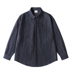 Unisex Oversize Linen Shirt with Concealed Button Placket and Dropped Shoulder Fashion Glam