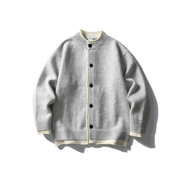 Unisex Boxy Cardigan with contrasting edges and ribbed finishes Fashion Glam
