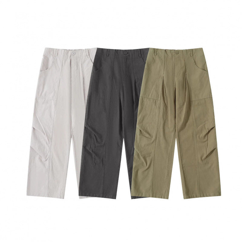 Women High-Waist wide Cargo Pants with dividing seams and patch pockets Fashion Glam