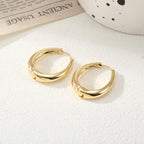 Women's Hoop Earrings with Elegant Curved Design Fashion Glam