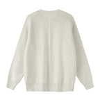 Unisex Boxiger Fine Knit Cardigan with Round Neck, Raglan Sleeves and Partial Button Placket Fashion Glam